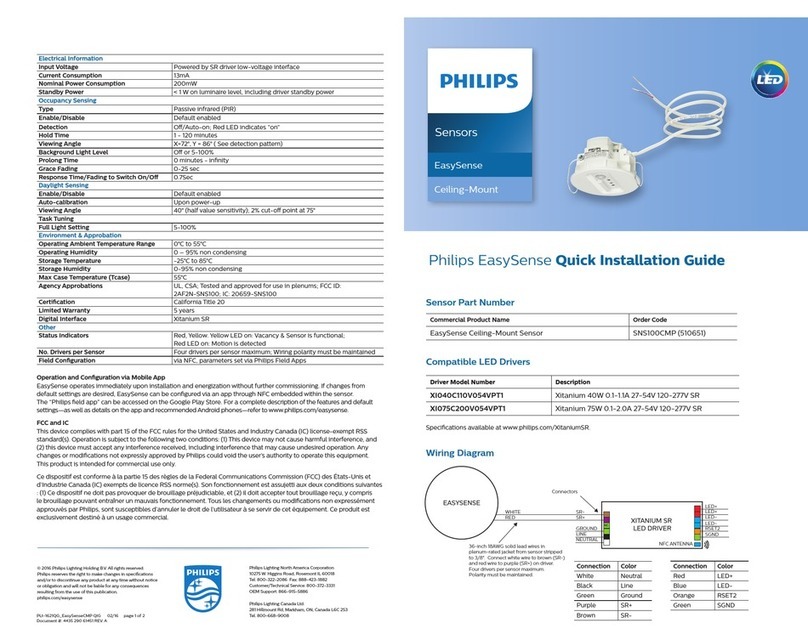Philips EasySense Quick installation guide