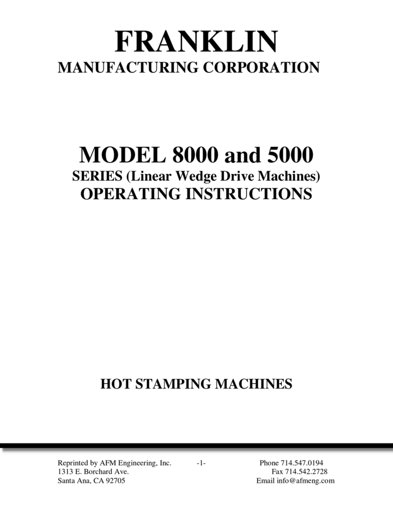 Franklin Manufacturing Corporation 5000 Series operating instructions
