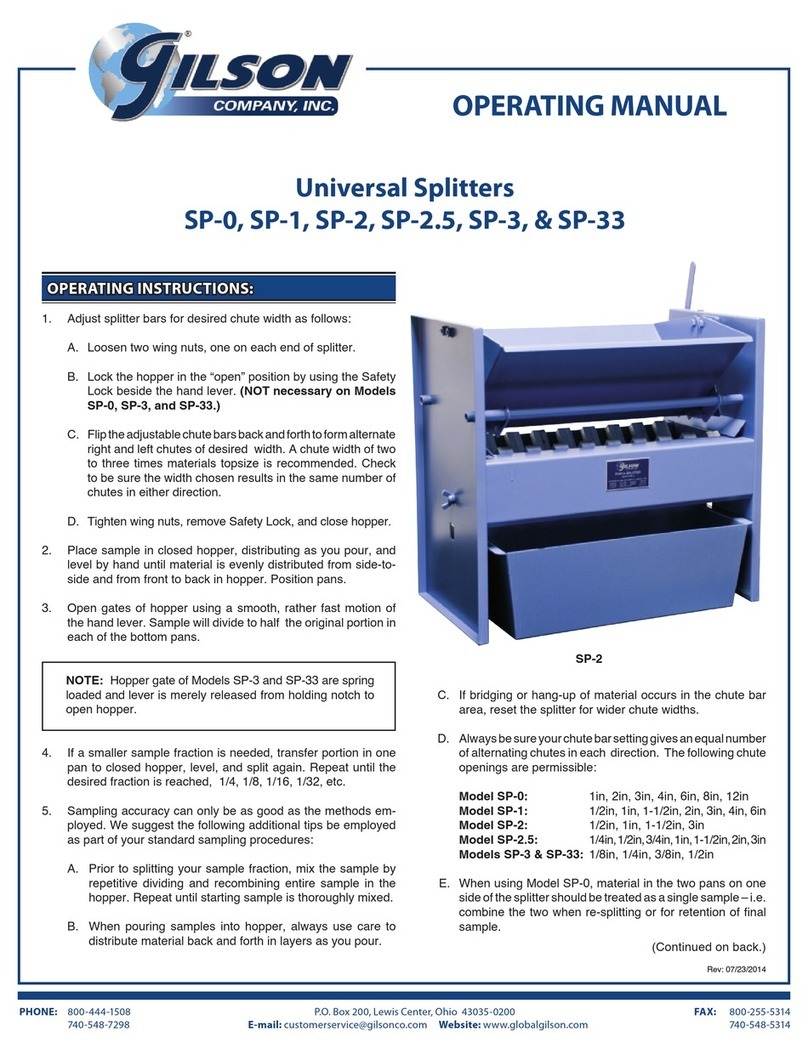 Gilson SP-0 User manual