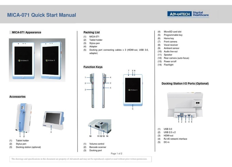 Advantech MICA-071 Instruction manual