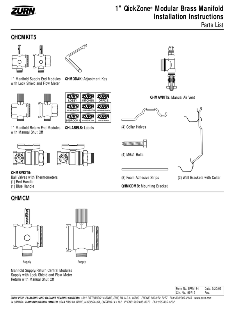 ZURN QHCMKIT5 User manual