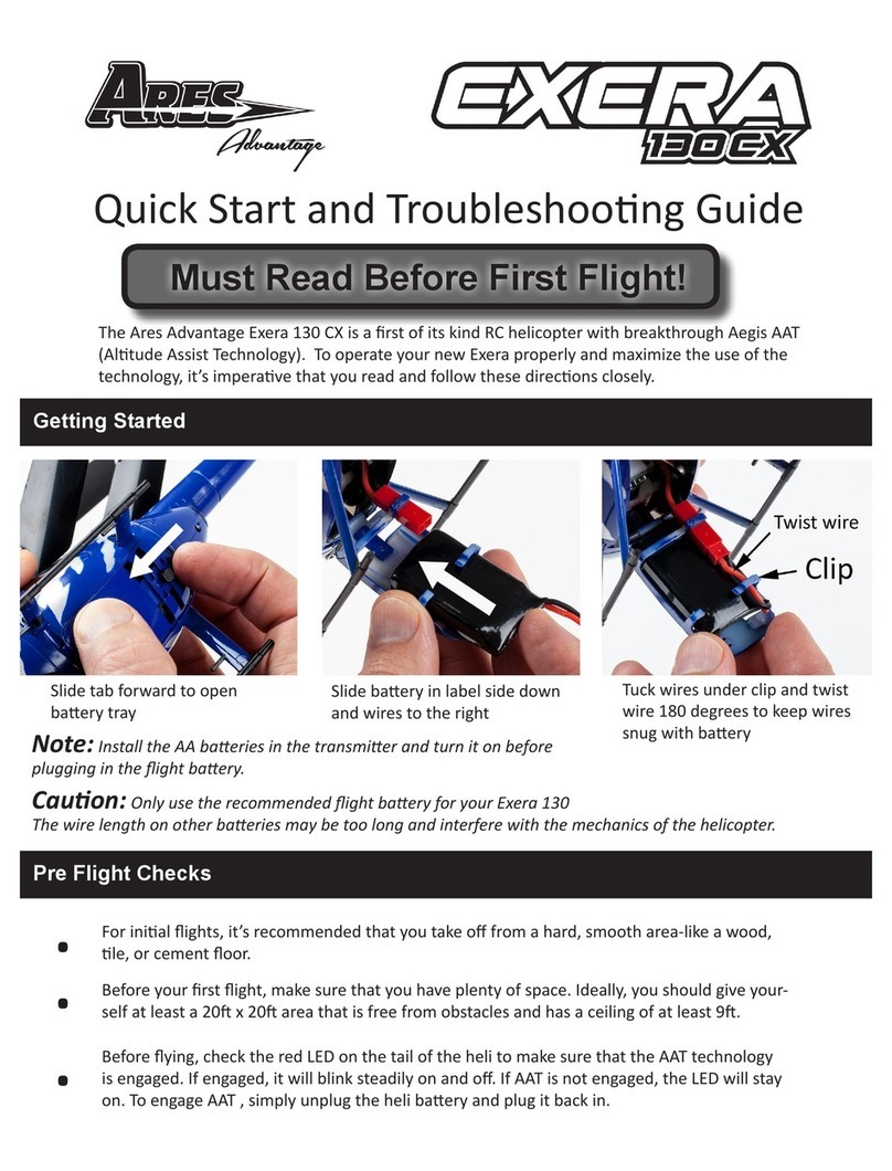 Ares Advantage Exera 130 CX Quick start & troubleshooting guide