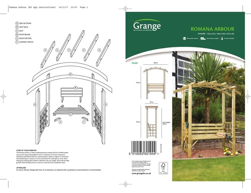 Grange Romana Arbour Assembly instructions