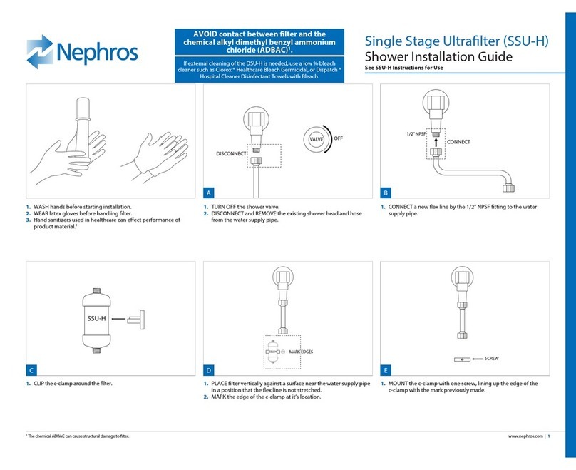 Nephros SSU-H Shower Installation Guide Nephros SSU-H Shower Installation Guide
