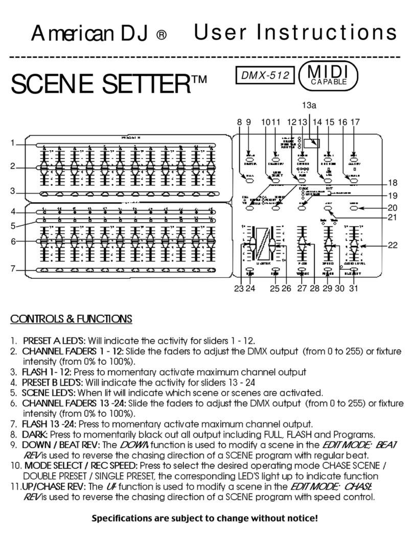 American DJ SCENE SETTER Instructions for use