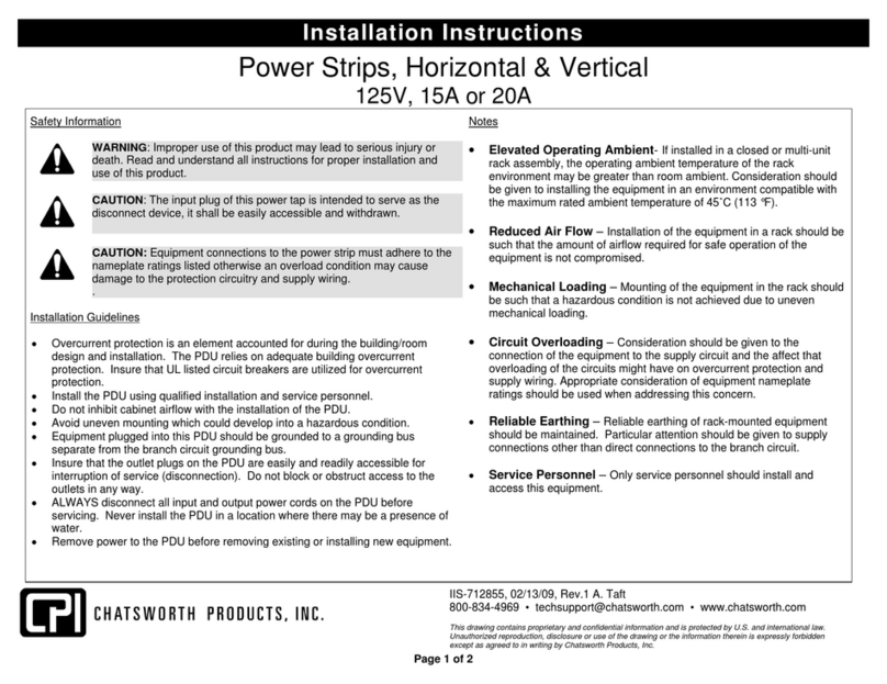 Chatsworth Products 025-712855 Series Installation instructions manual Chatsworth Products 025-712855 Series Installation instructions manual