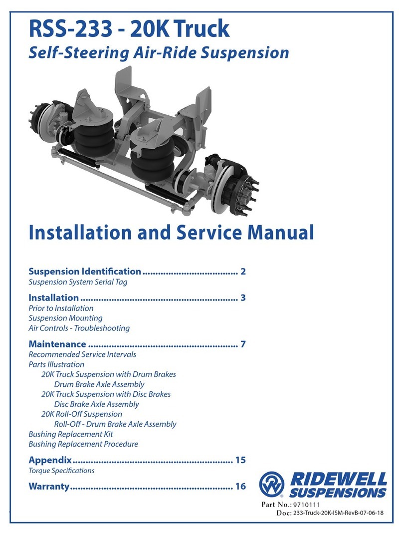 Ridewell Suspensions RSS-233 Installation and service manual