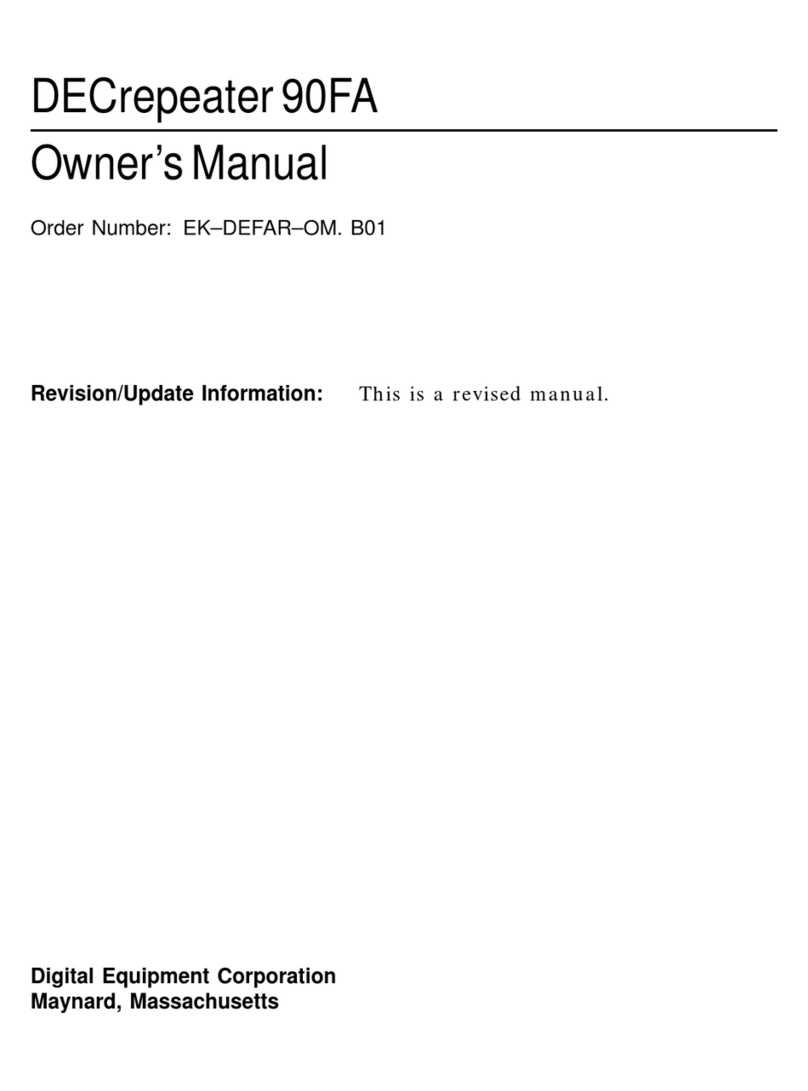 Digital Equipment DECrepeater 90FA User manual