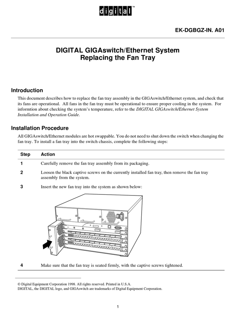 Digital Equipment GIGAswitch Installation and operation Digital Equipment GIGAswitch Installation and operation