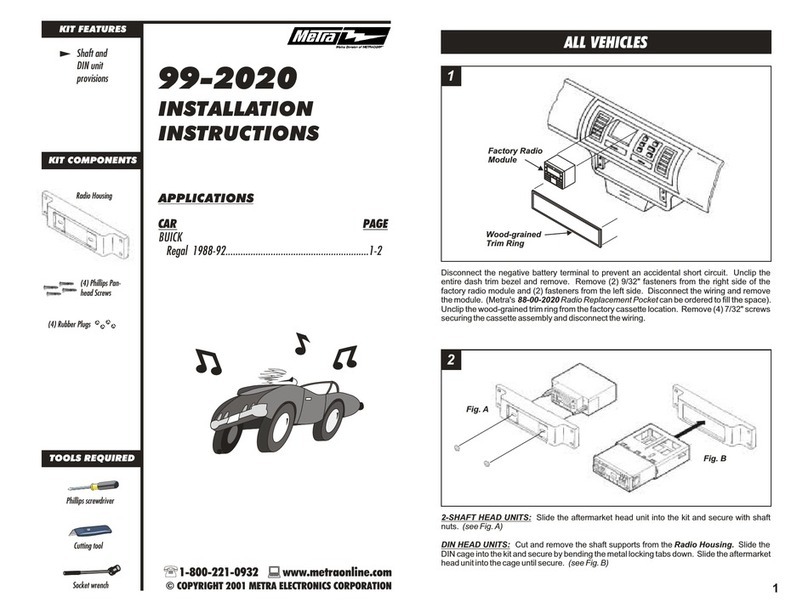 Metra Electronics 99-2020 installation instructions