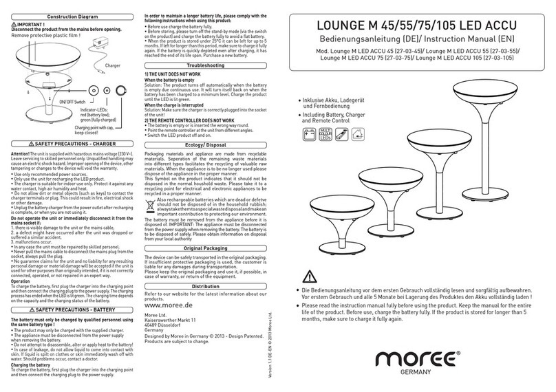Moree Lounge M LED ACCU 55 instruction manual Moree Lounge M LED ACCU 55 instruction manual