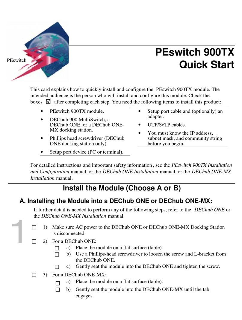 DEC PEswitch 900TX quick start
