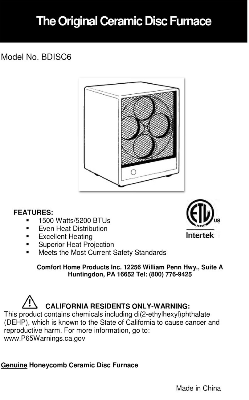 Comfort Home Products BDISC6 manual