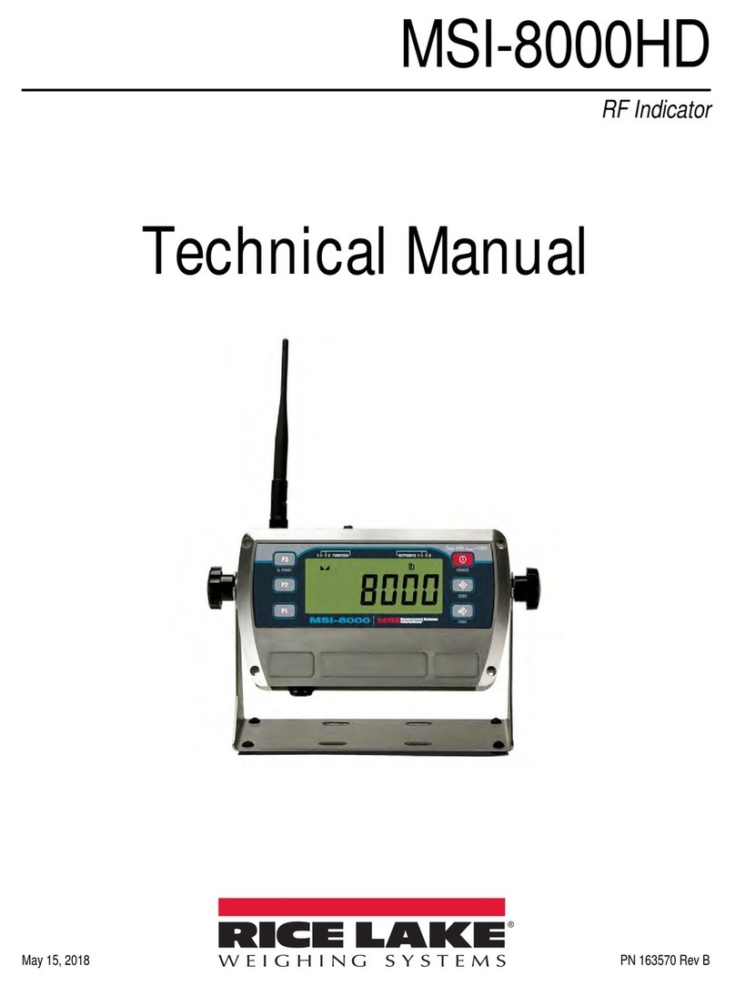 Rice Lake MSI-8000HD Technical manual