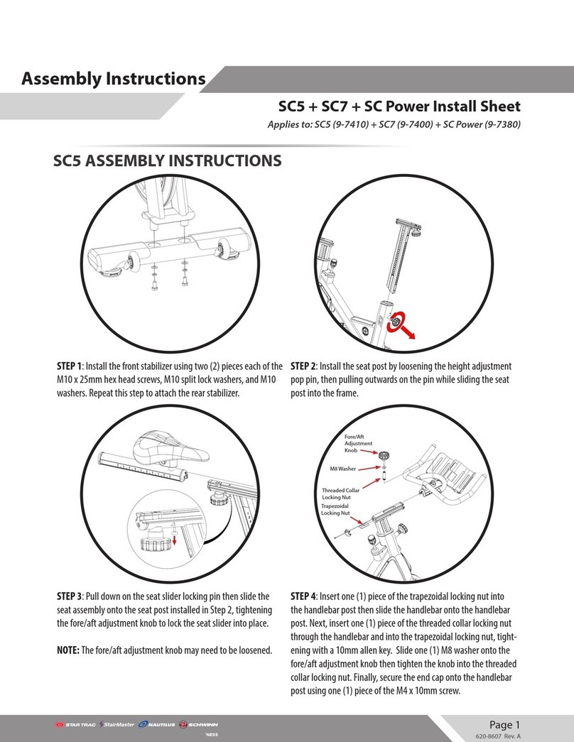 Schwinn SC7 Assembly instructions