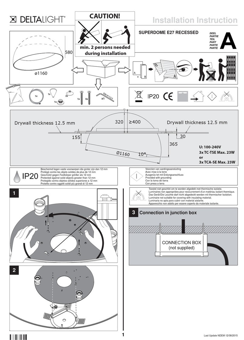 Delta Light SUPERDOME E27 RECESSED User manual