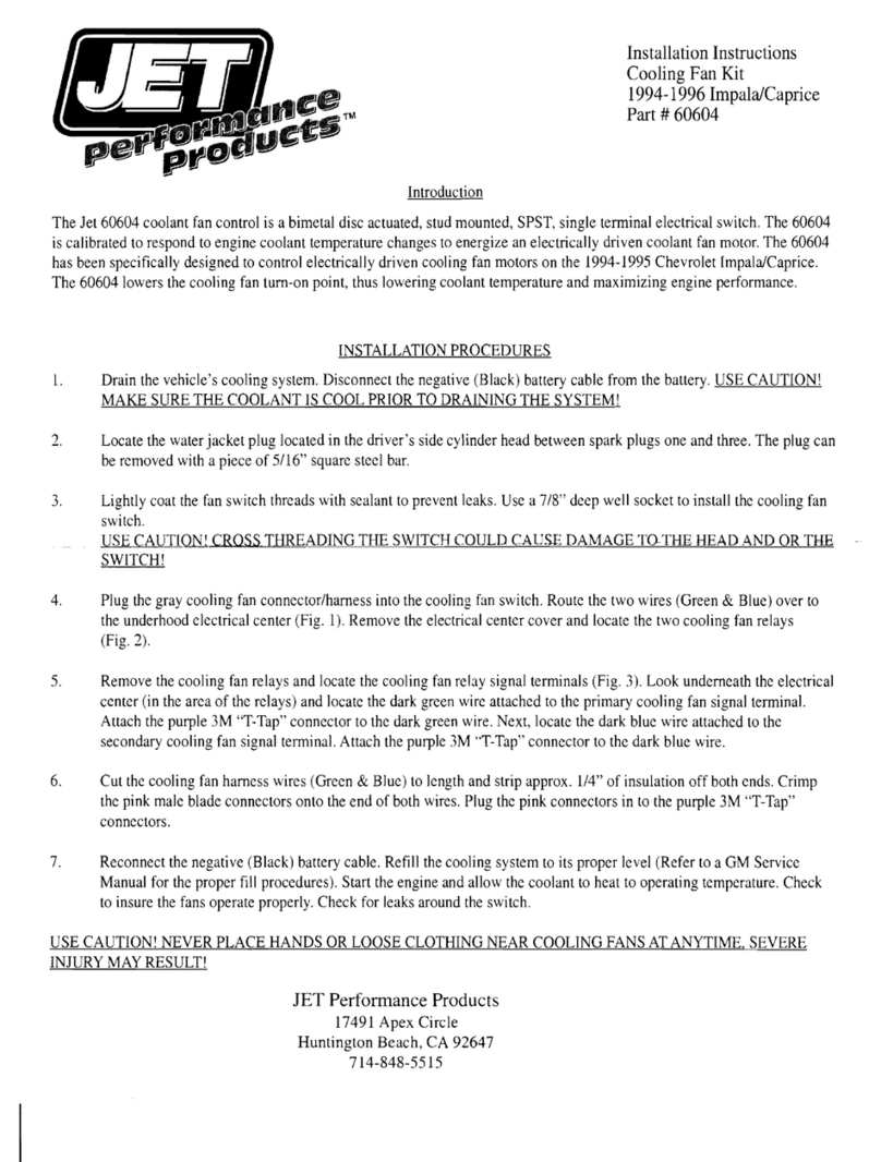 JET Performance Products 60604 installation instructions