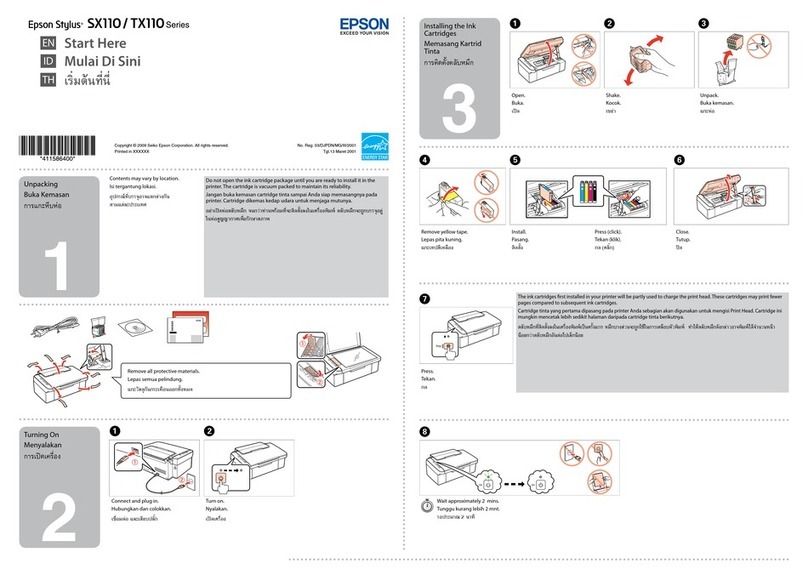 Epson Stylus SX110 User manual