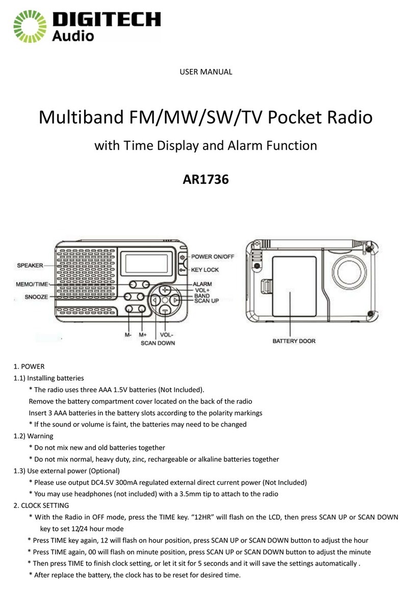 DIGITECH Audio AR1736 user manual