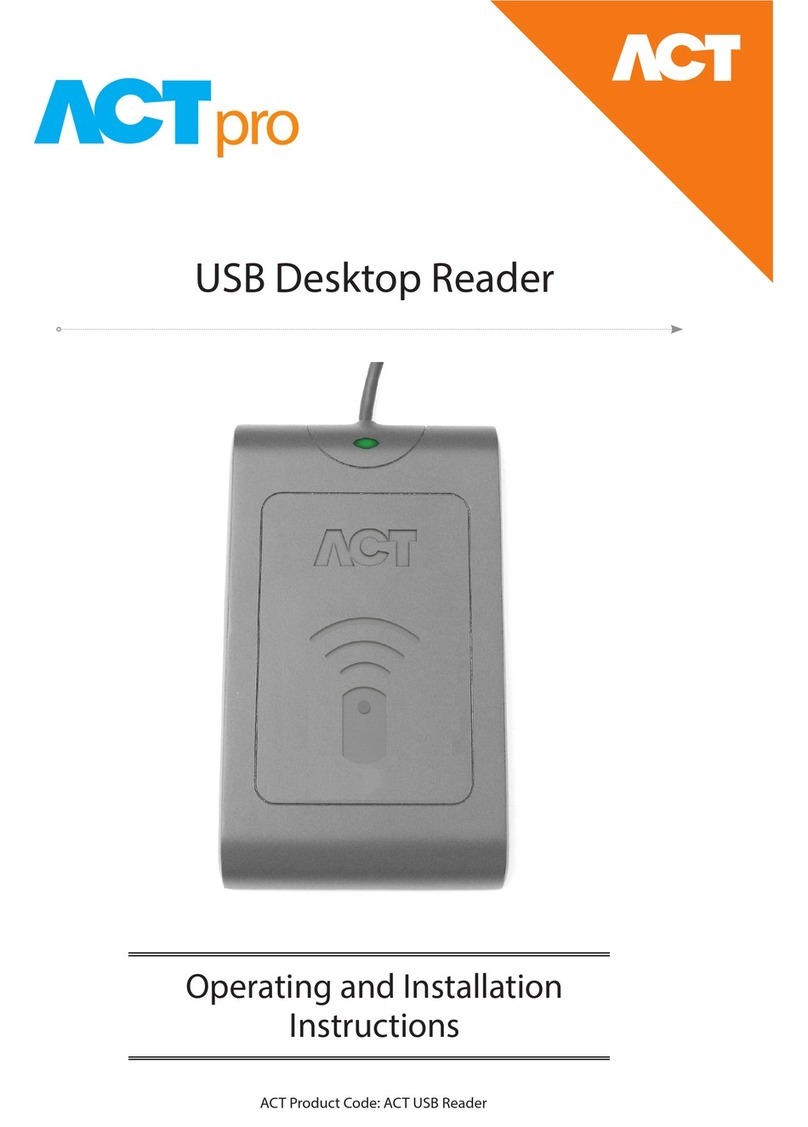 ACT ACTPRO PRODUCT RANGE Operating and installation instructions