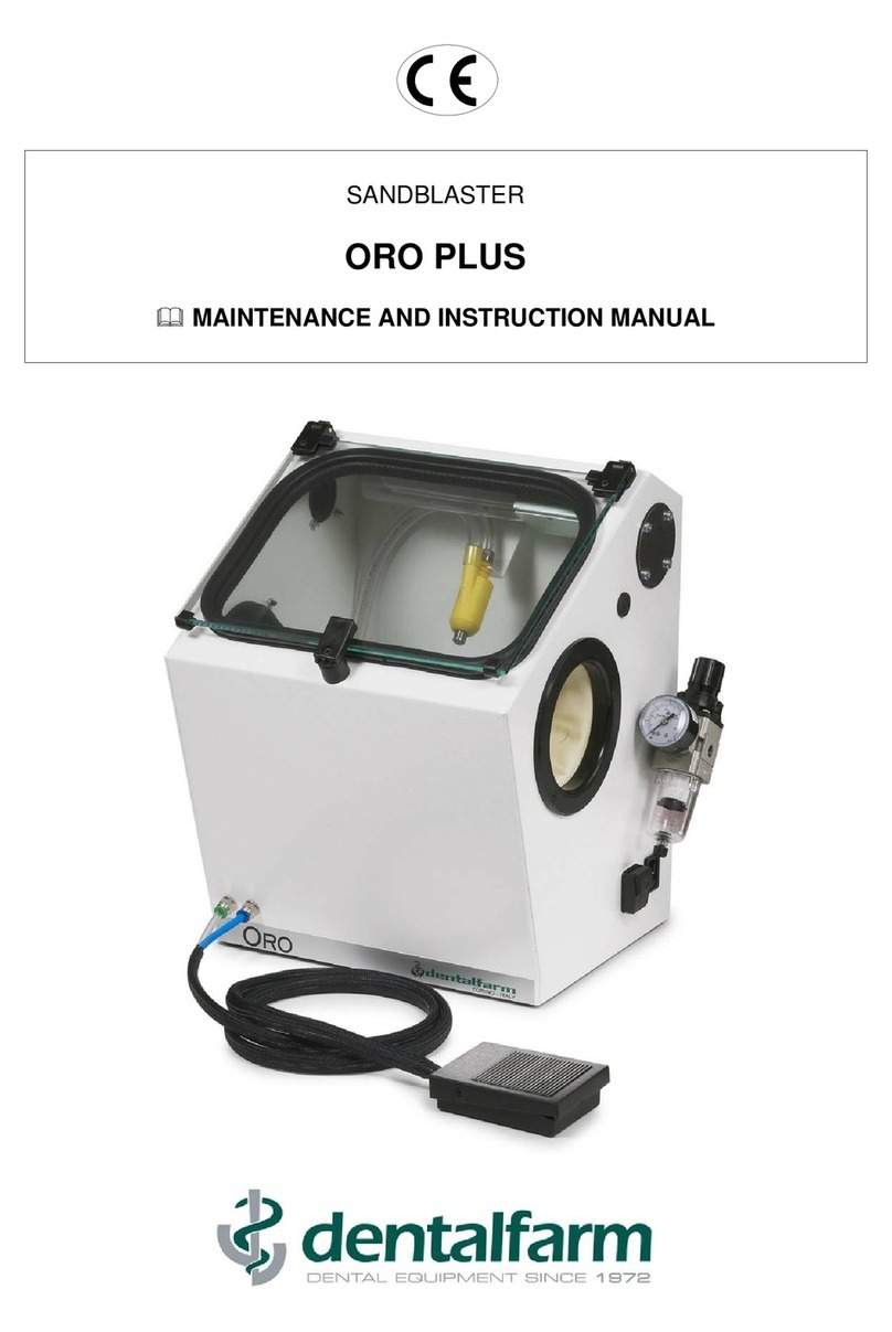 dentalfarm ORO PLUS Maintenance and Instruction Manual