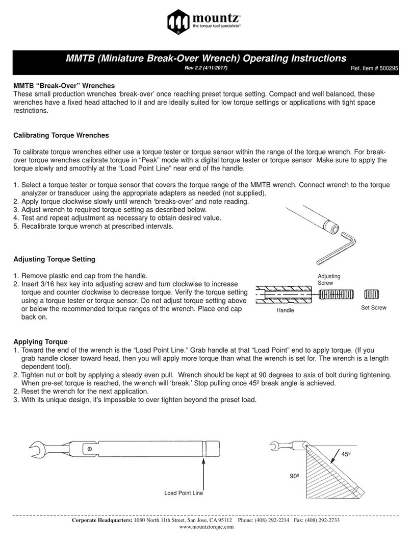 Mountz MMTB operating instructions