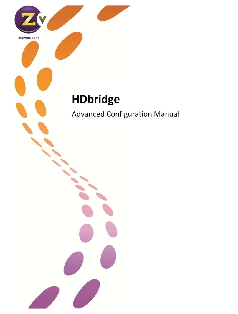 ZeeVee HDbridge Configuration manual