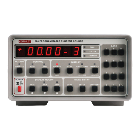 Keithley 220 User manual Keithley 220 User manual