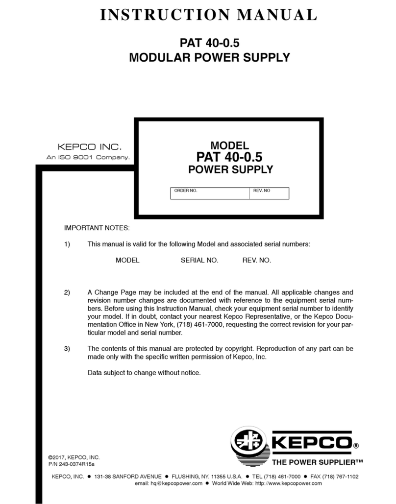 KEPCO PAT 40-0.5 instruction manual