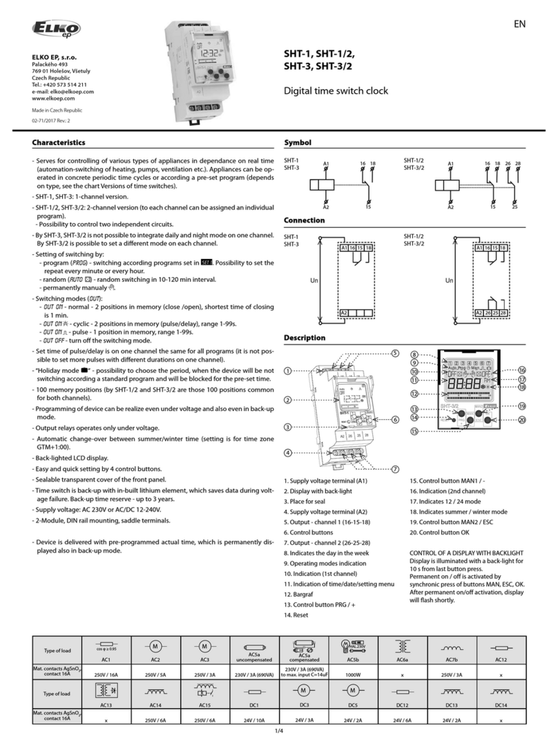 Elko SHT-1 user manual
