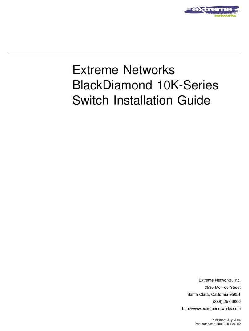 Extreme Networks BlackDiamond 10K Series User manual Extreme Networks BlackDiamond 10K Series User manual