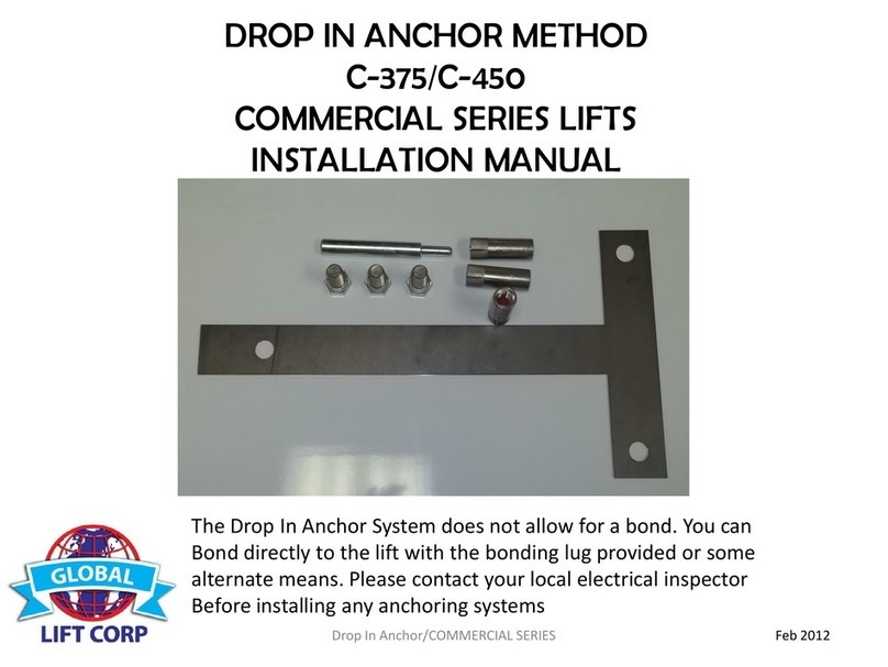 global lift corp COMMERCIAL SERIES installation manual