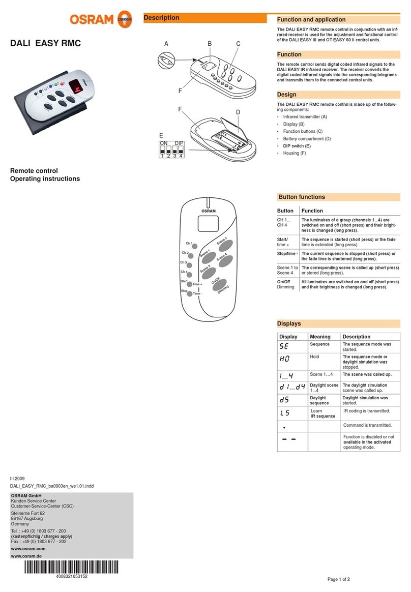 Osram DALI EASY RMC User manual