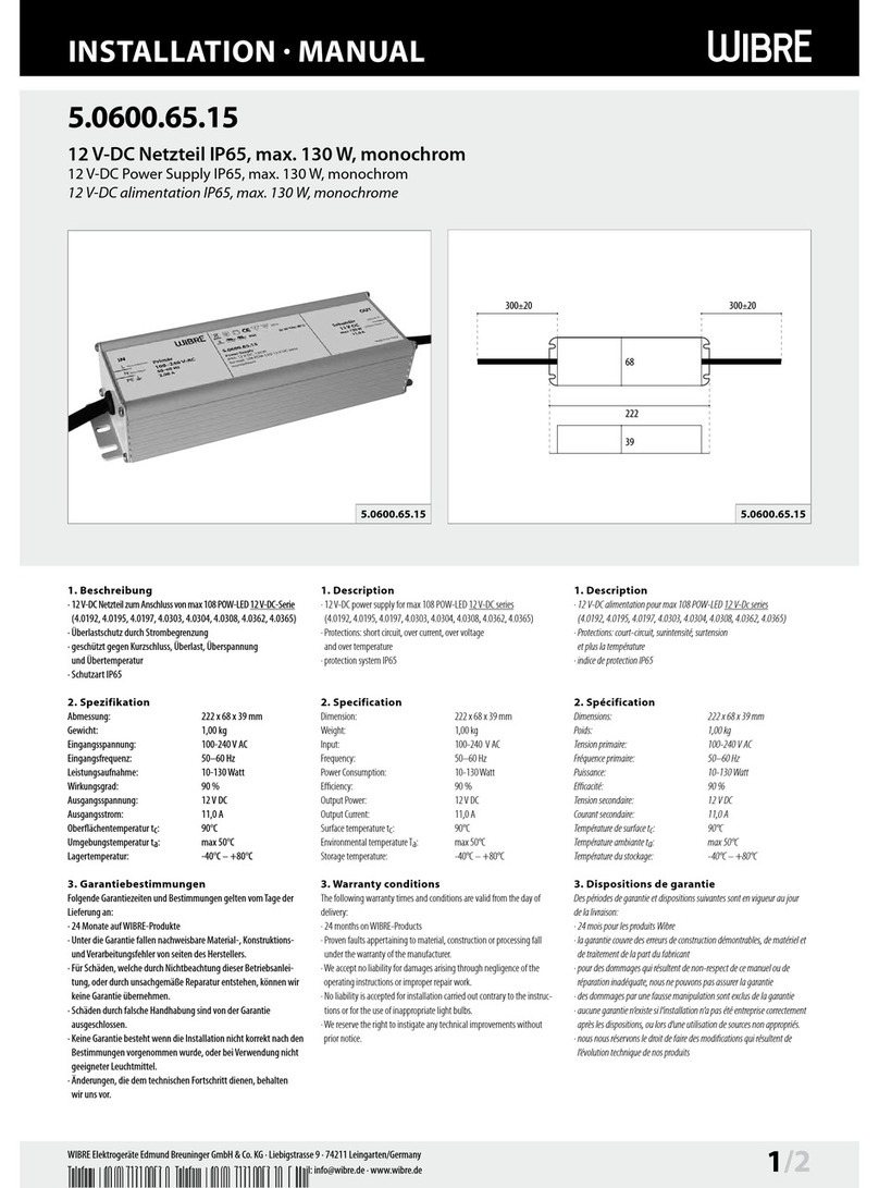 Wibre 5.0600.65.15 installation manual