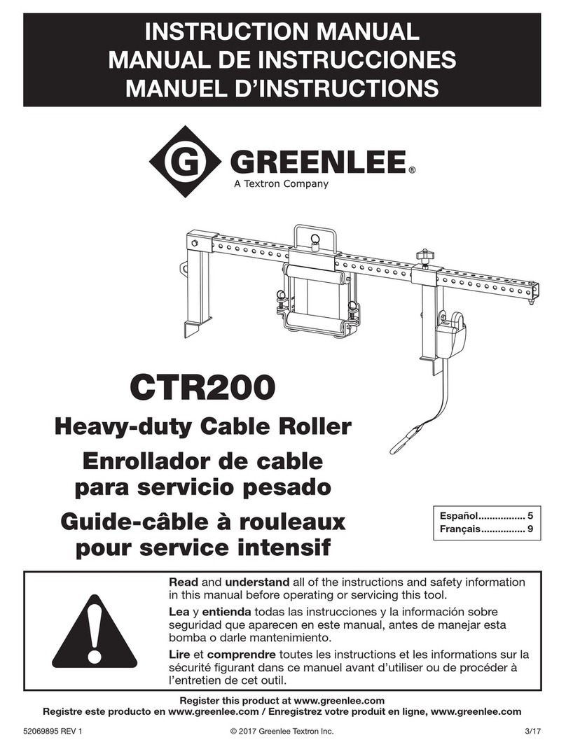Greenlee CTR200 User manual