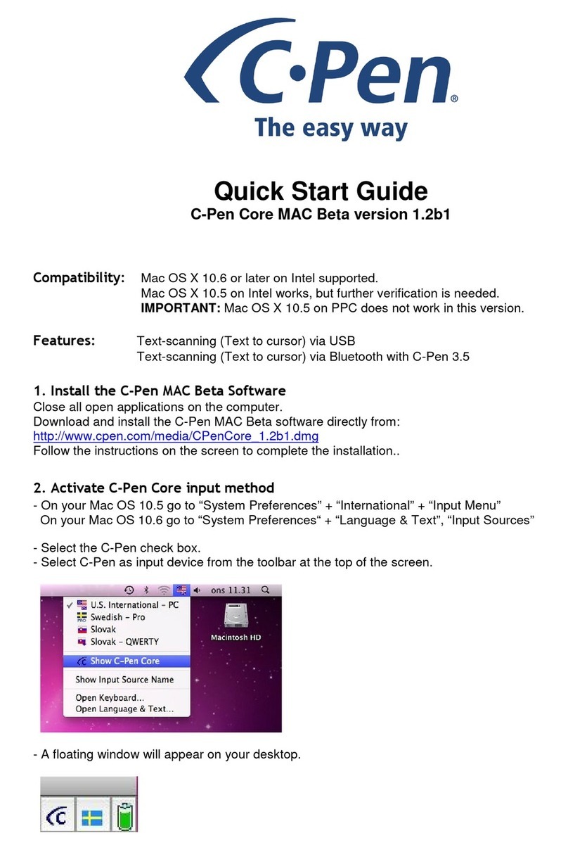 C Technologies C-Pen 20 quick start guide