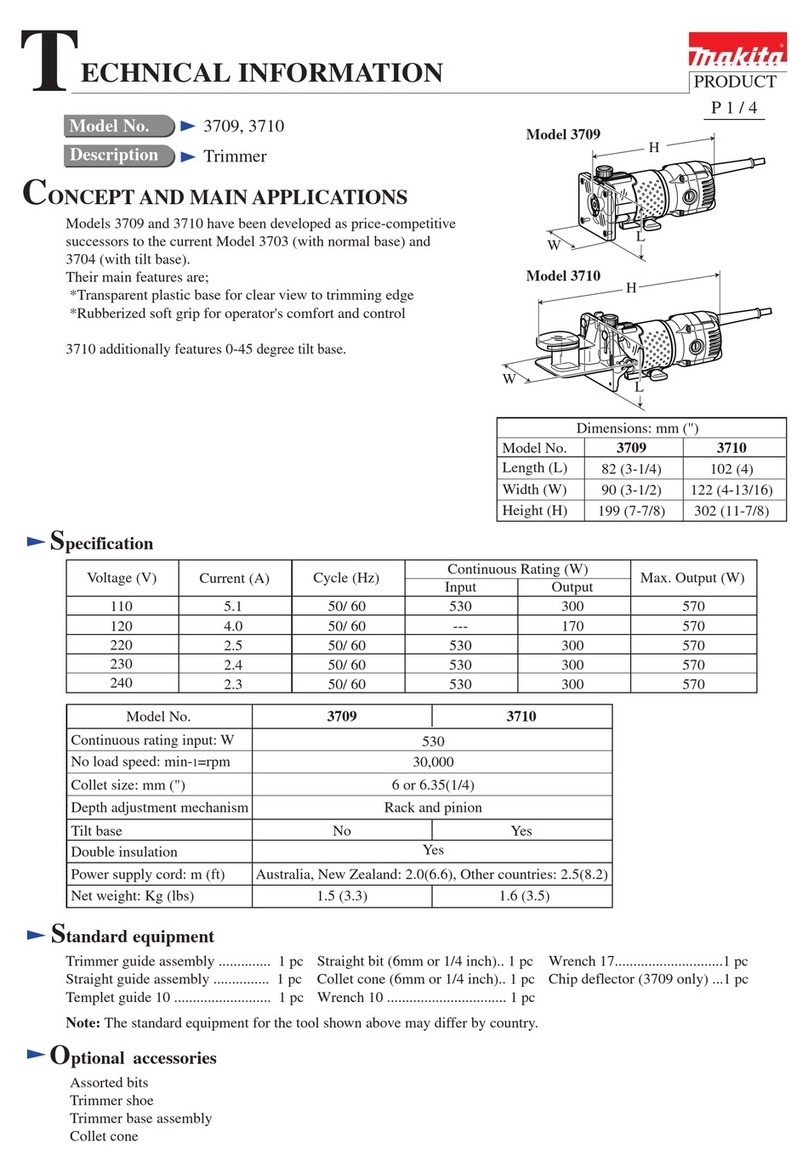 Makita 3709 Technical instructions