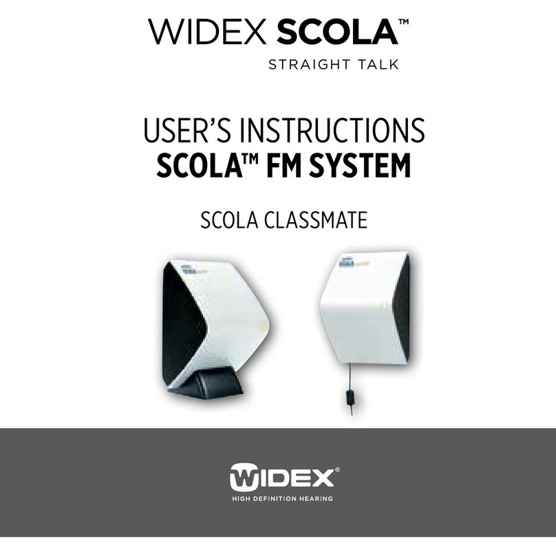 Widex SCOLA User manual