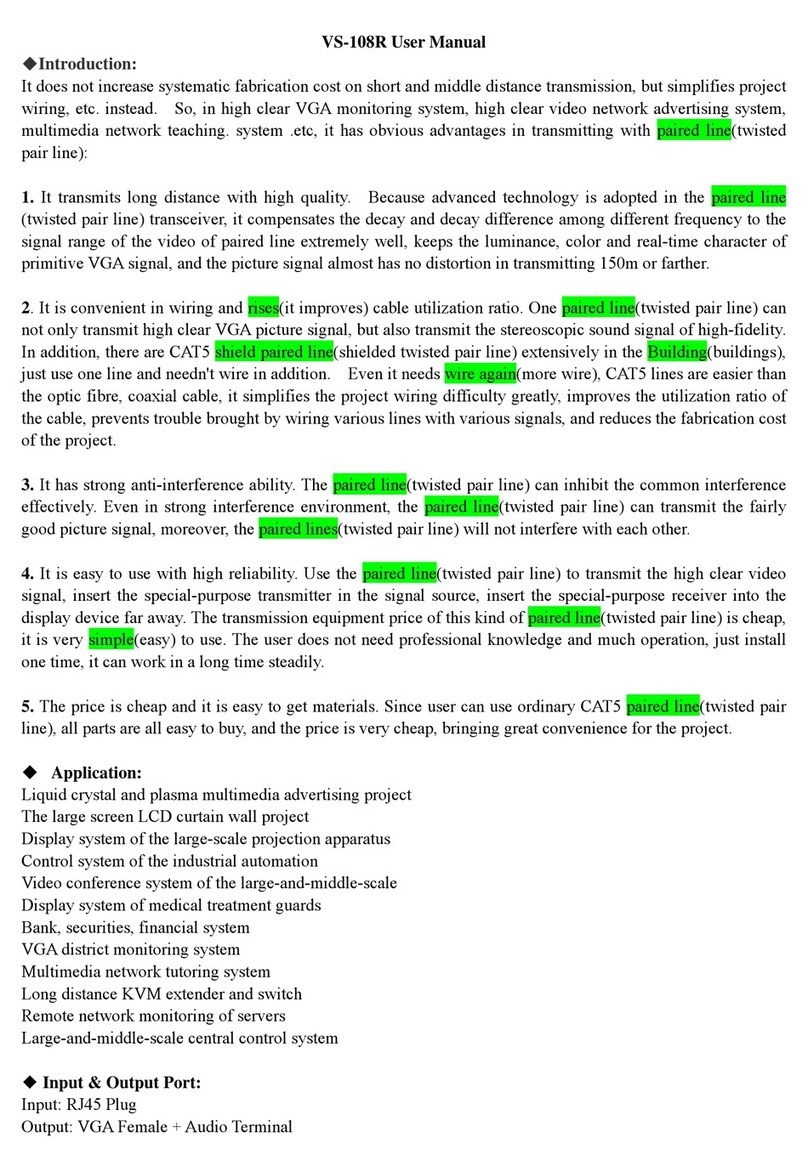 Lanbe VS-108R user manual