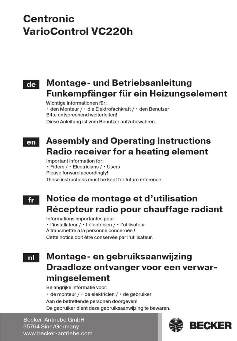 Becker Centronic VarioControl VC120h User manual