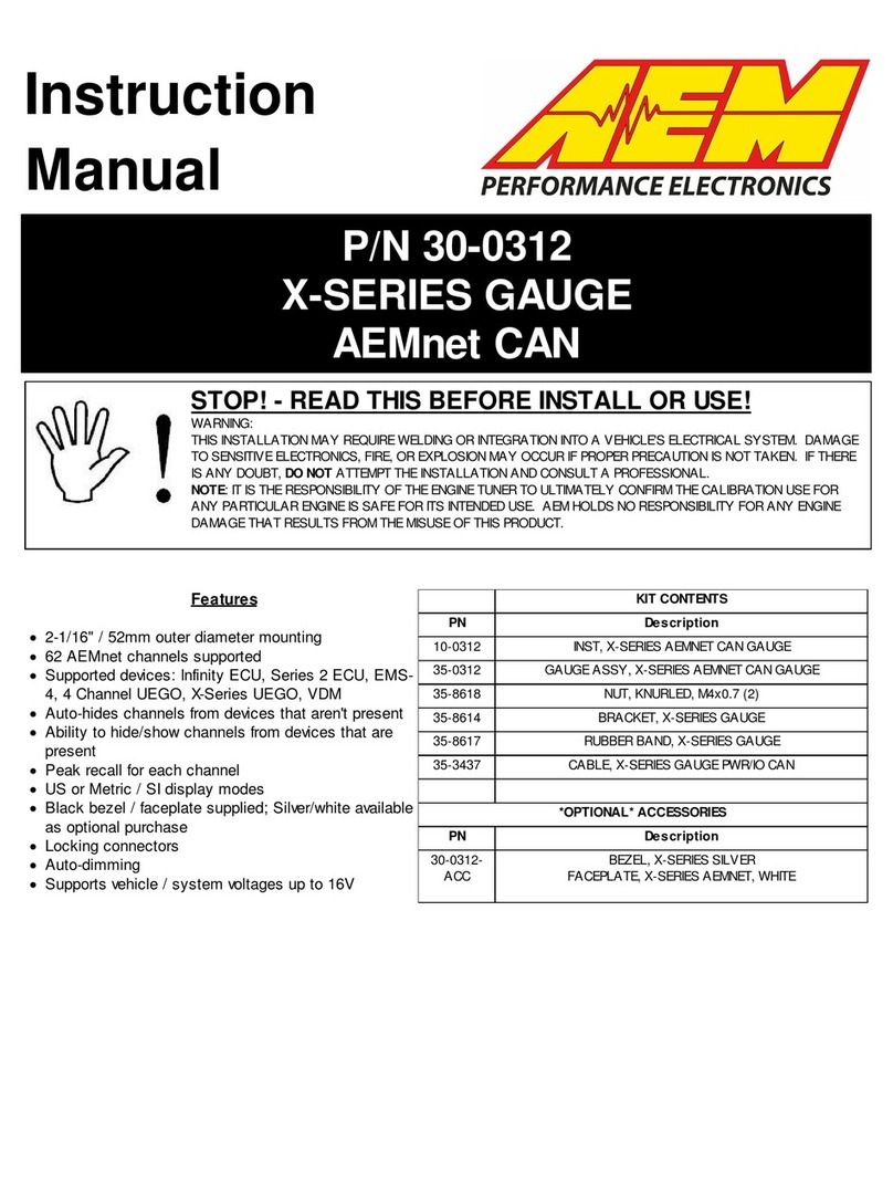 AEM X-SERIES instruction manual