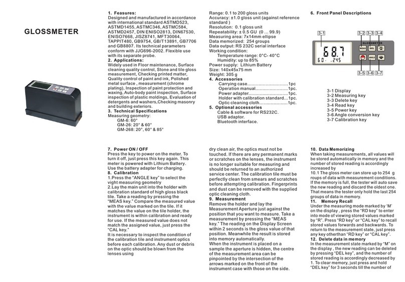 Veto GM-6 operating manual