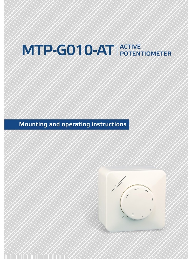 Sentera Controls MTP-G010-AT Mounting and operating instructions