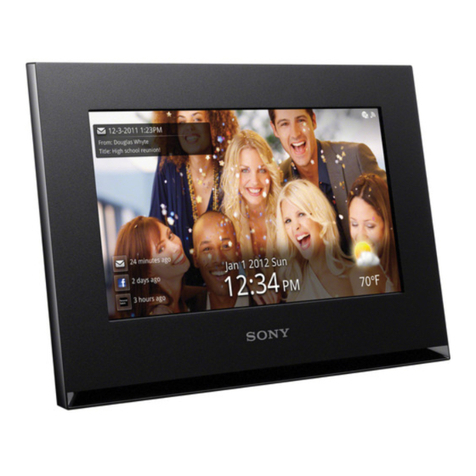Sony S-Frame DPF-W700 Important information guide