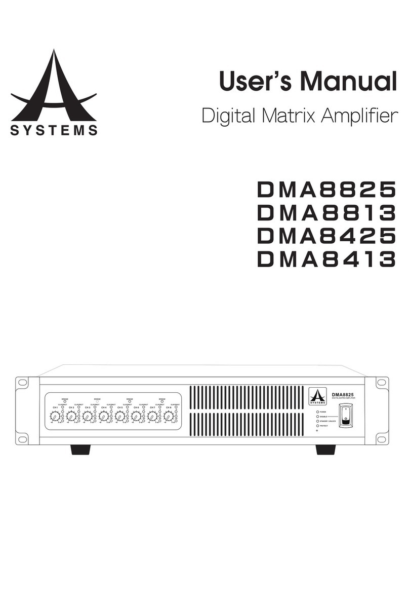 A SYSTEMS DMA8825 User manual