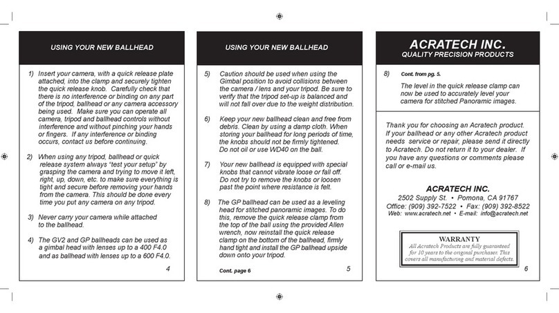 Acratech GP Series user guide