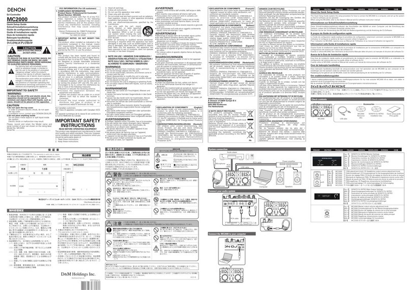 Denon MC2000 User manual