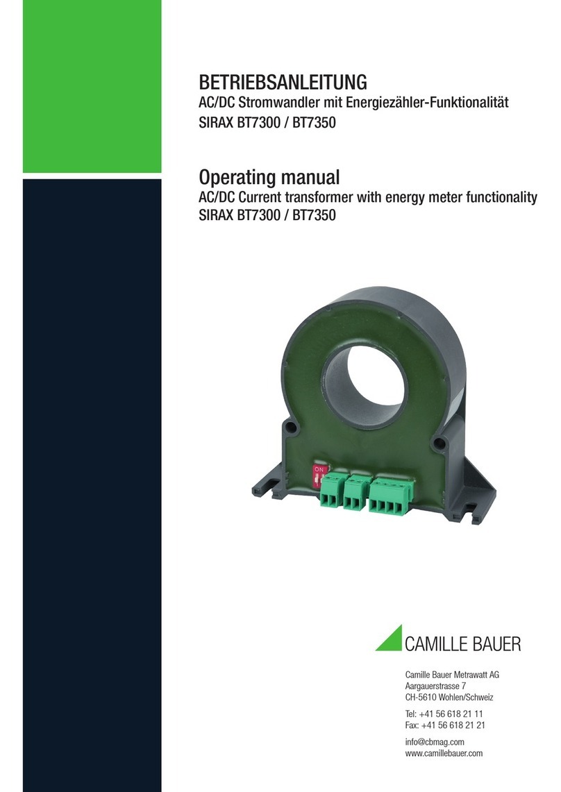 Camille Bauer SIRAX BT7300 User manual