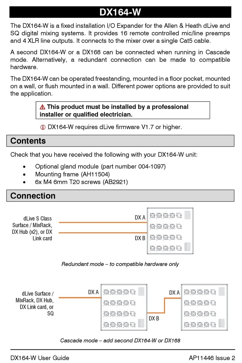ALLEN & HEATH DX164-W User manual