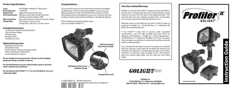 Golight Profiler II Instruction guide